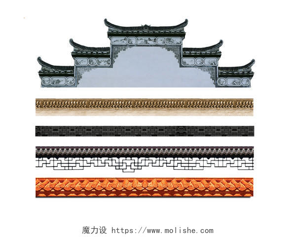 古风建筑屋檐中国风PNG素材